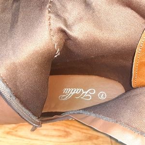 KATLIU WOMEN'S HEELED KNEE HIGH BOOTS SIZE:7 COLOR:KHAKI (NEW)